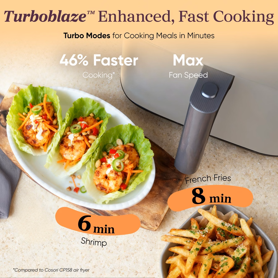 Vzduchová fritéza TurboBlaze™ 6.0 Quart – světle šedá